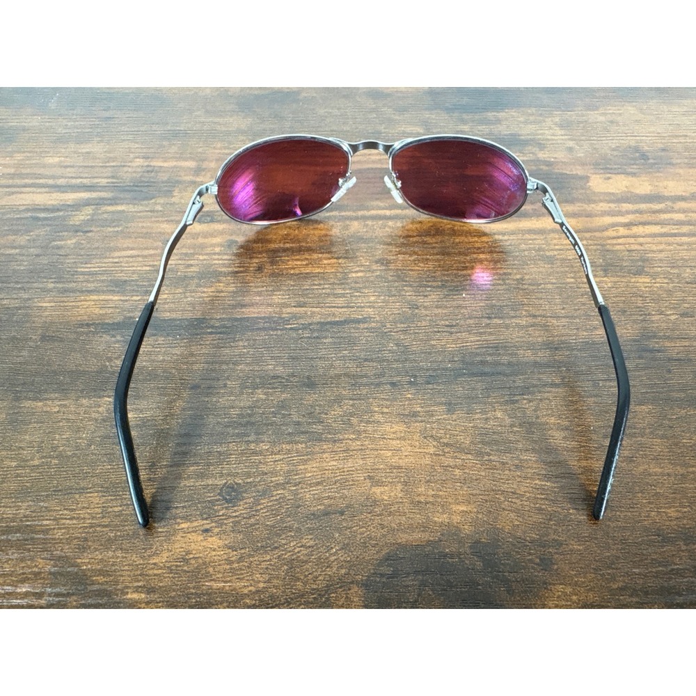 Serengeti Hurikanu 6669 Sunglasses Gunmetal Red Lens Made in Italy Oval Wrap - Picture 5 of 8